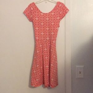 Flattering skater dress with back cutout